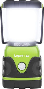 LE 1000LM Battery Powered LED Camping Lantern, Waterproof Tent Light with 4 Light Modes, Camping Essentials, Portable Lantern Flashlight for Camping, Emergency Light, Power Outages, Not Rechargeable
