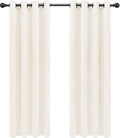 Easy-Going Curtains for Bedroom, Solid Thermal Insulated Grommet and Noise Reduction Window Drapes, Curtains for Living Room, 2 Panels (52x84 in,Ivory)