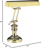 House of Troy P14-204 16-Inch Portable Desk/Piano Lamp, Polished Brass