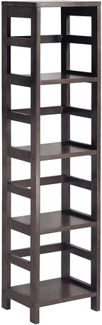 Winsome 4 tier Wood Leo model name Shelving, Small, Espresso