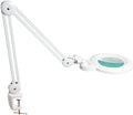 Neatfi (New Model) 1,200 Lumens Super LED Magnifying Lamp with Clamp, 8 Diopter, 5 Inches Wide Lens, Correlated Color Temperature Control, 12W, 120 Pcs SMD LED (White, 5 Inch Lens)