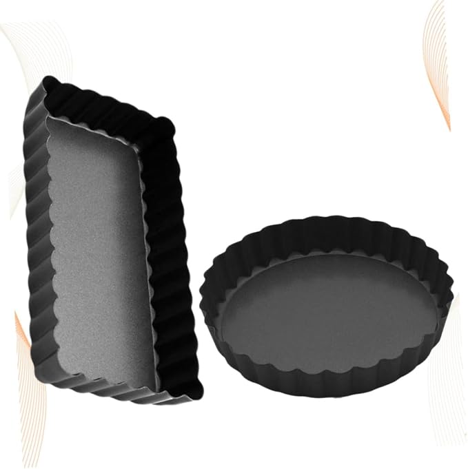 SOLUSTRE 1set Tart Molds for Home Kitchen for Bread Pizza Cakes and Desserts Made of High Grade 2pcs