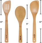 Helen’s Asian Kitchen Bamboo Cooking Utensils and Stir Fry Tools, 3-Piece Set