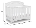 Delta Children Simmons Kids SlumberTime Emma 4-in-1 Convertible Baby Crib N More - Greenguard Gold Certified, Bianca White