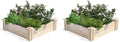 Greenes Fence Original Pine Raised Garden Bed, 2' x 2' x 7" (2-Pack) - Made in USA with American Pine