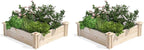 Greenes Fence Original Pine Raised Garden Bed, 2' x 2' x 7" (2-Pack) - Made in USA with American Pine