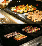 Set of 12 (6 Black+6 Copper) Grill Mats for Outdoor Grill, BBQ Grilling Mat for Gas Grill, Non-Stick Cooking Sheets, Oven Liners, 15.75 X 13 Inch
