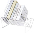 Sumerflos Acrylic Desktop Bookcase, Book Storage Organizer Bookshelves, Clear Mordern Tabletop Storage Rack for Office Home Shelf Display for Cd/Magazine/Book - Clear