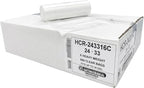 Aluf Plastics High Density Trash Bags, 12-16 Gallon, 500 Count, 16 Micron (eq), 24" x 33", Clear, For Bathroom, Office, Industrial, Commercial, Janitorial, Municipal, & Recycling