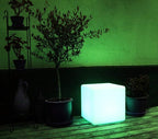 Mr.Go 12-inch Rechargeable Magic LED Light Cube Stool with Remote Control Fun Mood Lamp Soothing Night Light Decorative Lighting for Home Kids Bedside Bedroom Nightstand Nursery Pool Party