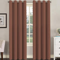 H.VERSAILTEX Room Darkening Curtains for Living Room Light Reducing Thermal Insulated Window Treatment Panels/Drapes Grommet Top 2 Panels (Washed Spice - 52 x 84 Inches)