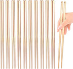 10 Pairs Stainless Steel Chopsticks Reusable,Metal Reusable Chopsticks,9 Inch(Gold Chop sticks reusable dishwasher safe）