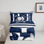 Feelyou Golf Print Bedding Set Queen Size Ball Gaming Comforter Set for Kids Boys Girls Decor Sports Theme Comforter Microfiber Golf Ball Duvet Set Bedroom Quilt Set
