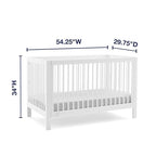 babyGap by Delta Children Charlie 6-in-1 Convertible Crib TrueSleep Crib and Toddler Mattress (Bundle), Bianca White