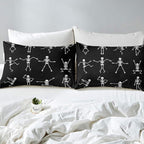 Erosebridal Sugar Skull Comforter Set Twin Size Skeleton Bones Bedding Set for Kids Boys Girls Teens Adult Halloween Horror Theme Down Comforter Gothic Spooky Duvet Sets with 1 Pillow Case