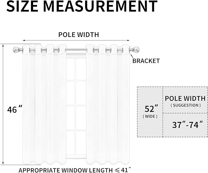 Easy-Going Blackout Curtains for Bedroom, Solid Thermal Insulated Grommet and Noise Reduction Window Drapes, Room Darkening Curtains for Living Room, 2 Panels(52x46 in, Greyish White)