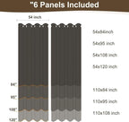HolidayIdeas 6 Panels Linen Outdoor Curtains for Patio Waterproof Cream Outside Curtains 54"x84"-Indoor/Outdoor Gazebo Curtains Weatherproof, Privacy for Pergola, Porch, Cabana, Living Room, Deck
