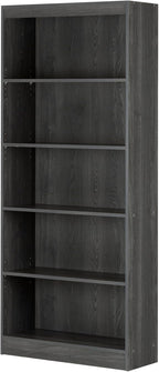 South Shore Axess 5-Shelf Bookcase - Gray Oak