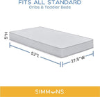 Delta Children Heartland 4-in-1 Convertible Crib, Black + Twinkle Galaxy Crib and Toddler Mattress (Bundle)