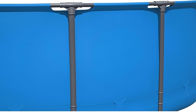 Bestway Steel Pro MAX 15’ x 48" Round Metal Steel Frame Above Ground Outdoor Backyard Swimming Pool for Families, Pool ONLY