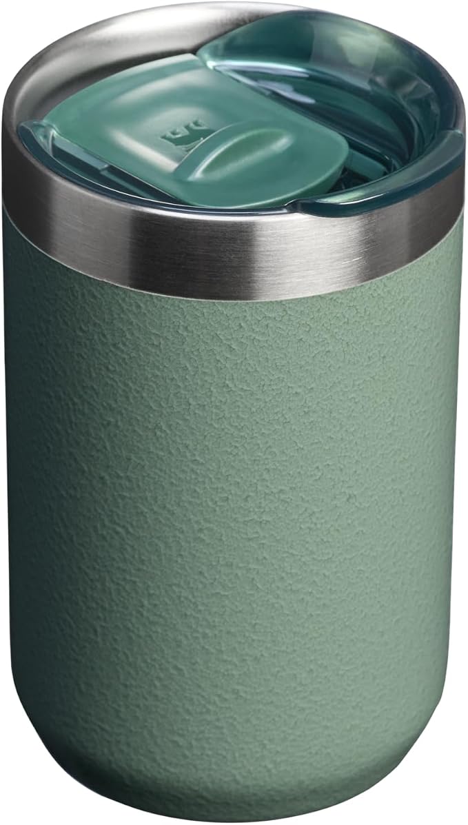 STANLEY Everyday Camp Cup 12 oz | Drink Through Lid | Cup for Coffee, Tea and Drinks | Insulated Stainless Steel | BPA-Free | Hammertone Green