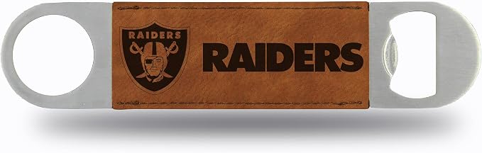 Rico Industries NFL Laser Engraved Bar Blade Faux Leather Laser Engraved Bar Blade - Great Beverage Accessory for Game Day