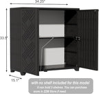 ZZM Indoor/Outdoor Storage Cabinet Waterproof, 34"x15"x34" Plastic Outdoor Storage Box for Garden Balcony Bathroom, All Weather Outdoor Storage Clearance, DIY Usage, with No Shelf (Black)