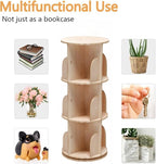 3 Tier 360 Display Rotating Bookshelf, Revolving Bookcase for Kids&Adults, Rotating Bookshelf Tower for Preschoolers' Classrooms, Nursery, Bedrooms, Living Room