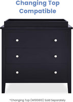 Delta Children Campbell 3 Drawer Dresser, Midnight Grey