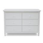 Delta Children Haven 6 Drawer Dresser, White + Perry 6-in-1 Convertible Crib - Greenguard Gold Certified, White (Bundle)