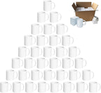 Sublimation Mugs, White Coffee Mugs 11oz Sublimation Coffee Cups AAA Coating Ceramic with Large Handle, Blanks White Mugs Set with Gift Boxes(Set of 36)