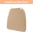 Plush Chair Cushion, Oval Chair Cushion Pad,Ultra Soft Nonslip Seat Pad,Comfortable Chair Cushion Cover,2PCS Memory Foam Chair Seat Cushion for Home Office Kitchen Dining Chairs Coffee