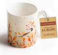 Maison d' Hermine Coffee Mug with Handles Tea Cups (12 Ounce, Pack of 1) | Fine Bone China Coffee Mugs for Hot Beverages Cappuccino Latte Home Restaurant Spring Summer -Oak Leaves - Jaya & Friends