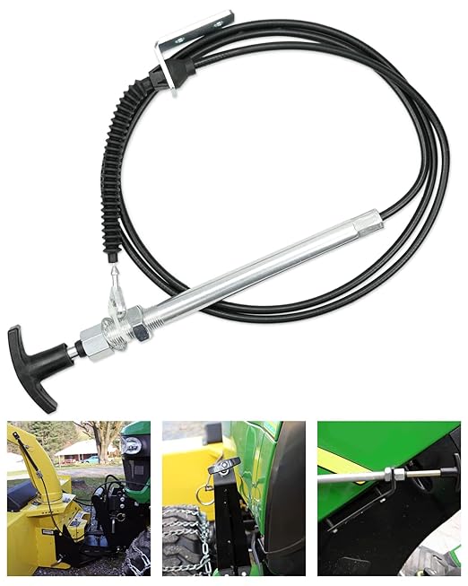 AM134404 Spout Control Input Cable Fit for John Deere, Chute Deflector Cable Fits for JD 44" Snow Blower on L 100 110 120 130 X 300 320 340 500 520 540 LA 100 110 120