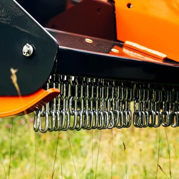 Titan Attachments 3 Point Flail Mower, 72" Charcoal Finish Fits Cat 1 Tractors, Replaceable Hammer Blades, 30-60 HP Mulch and Finish Mower for Uneven Terrain, Lawn Tractor Accessories