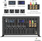 WZRELB 7000W 36V 110-120V Pure Sine Wave Power Inverter with 4 AC Outlets,Bipolar High-Frequency Inverter