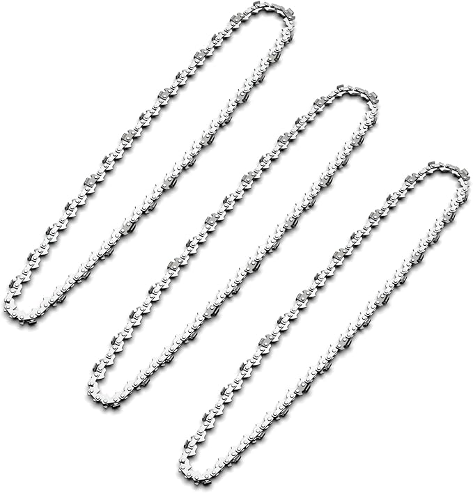 3Pcs 8 Inch Mini Chainsaw Chain, 3/8" LP Pitch .050" Gauge 33 Drive Links, Replacement Chains for Portable Mini Chainsaw, Guide Saw Chain for Chainsaws (8"-33DL-3/8"LP .050"-3pcs)