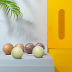 3 PCS 3.35inch Glass Mosaic Sphere Balls Mix Color Table Bowls Vases Centerpieces Set Christmas Party Living Room Thanksgiving Wedding Festival Decorative Orbs