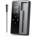 Wireless Meat Thermometer with App Control, 600FT Bluetooth Range, 6 Sensors, 0.5S Instant Read, LCD Display, IP67 Waterproof Real-Time Monitoring & Smart Alerts for BBQ, Grill, Oven