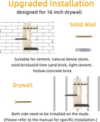 Cat Wall Shelves, 3 Platform Kitten Wall Furniture, DIY for Painting Cats Scratching Post with Sisal Scratching Post and Ball Toy