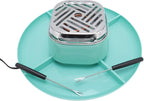 Diydeg Smores Maker, Tabletop Indoor Electric Roaster, Multifunctional Chocolate Melting Pot with 4 Detachable Trays and Roasting Forks for Party and Gathering (US Plug 120V)