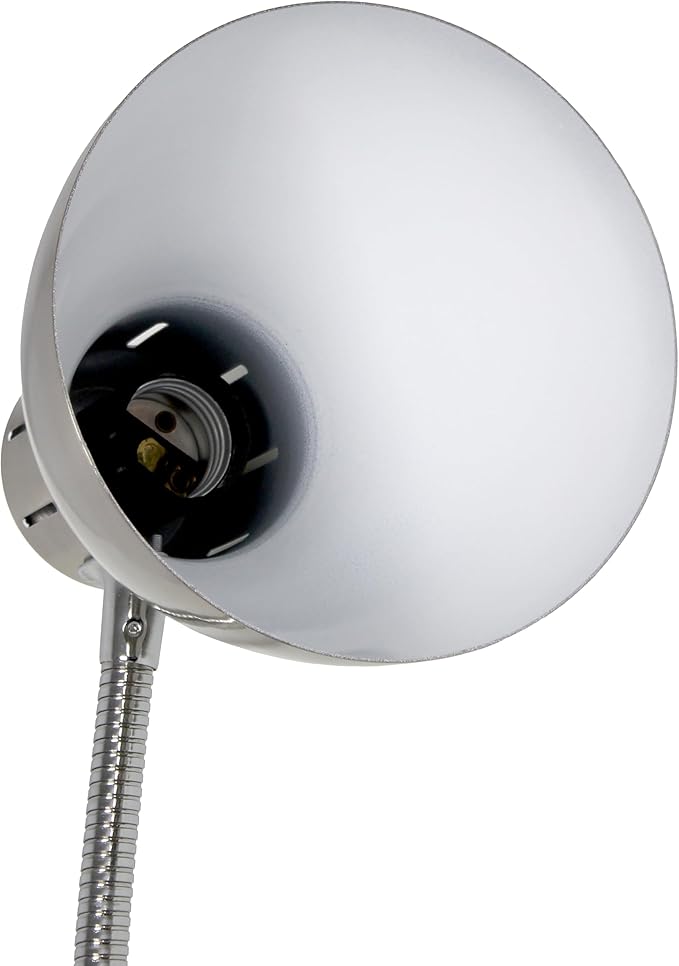 Simple Designs LD1037-BSN Semi Flexible Desk Lamp, Brushed Nickel