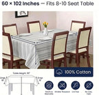 Urban Villa Tablecloth Cotton Tabletop 60x102 (8-10 Seats) CurtisStripes