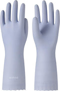 LANON wahoo Skin-Friendly Dishwashing Cleaning Gloves, Reusable Unlined Dish Washing Gloves, Non-Slip, Icelandic Blue, Large