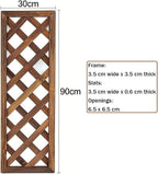 Zfmnoyev Outside Wooden Decorative Fences, Courtyard Edge Fence Board, Decorative Garden Trellis for Climbing Plants, Standing Decorative Privacy Fence Panels for Deck Patio Balcony(30x90cm)