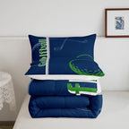 Feelyou Kids Golf Comforter Set Twin Size Ball Sports Bedding Set for Boys Girls Teens Bedroom Decor Golf Ball Lover Comforter Women Men Ball Games Duvet Set with 1 Pillow Case