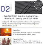 Sauna Mat/Personal Seat Pad – for Sauna, Spa, and Outdoor Use Black