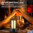 Portable Metal Desk Lamp,Cordless LED Table Lamp,Touch Control Rechargeable Lamp,3-Levels Brightness Room Decor Desk Lamp,Bedside Lamp,Night Light (Light Black)