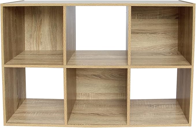 PACHIRA E-Commerce US 6 Cube Storage Organizer Unit Shelf, Closet Cabinet, Bookshelf File Organizer Rack in Living Room, Bedroom, Study,OAK