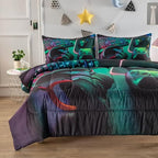 Gamer Comforter Sets for Teen Boys,Gaming Bedding Sets Twin,Video Game Bedspread,Game Gamepad Bed Set,Controller Bedding Gamer Home Decor 3 Piece 1 Comforter and 2 Pillowcases